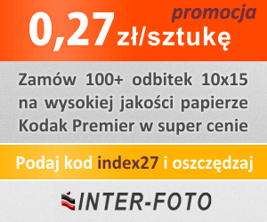 Odbitka 10x15 na papierze Kodak Premier za <b>27 groszy</b> przy zamówieniu 100 sztuk lub więcej z kodem rabatowym <b>index27</b>